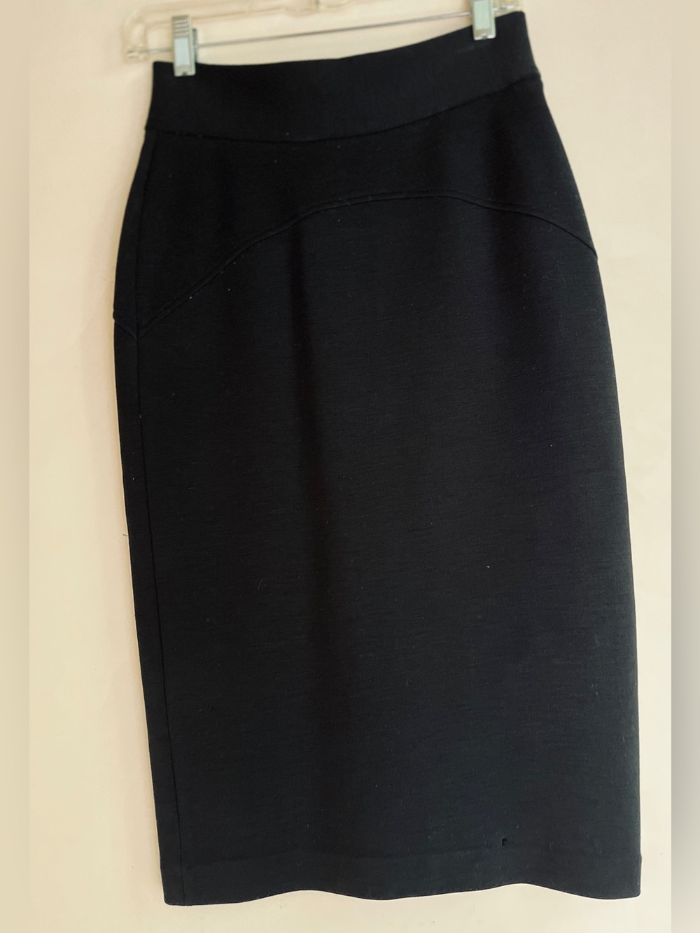 Vintage Diane Von Furstenberg Black Knit Midi Skirt